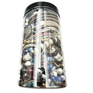 Mystery Jewelry Jar #1895 Wearable Quality Pieces 2lbs Necklace Bracelet Earring